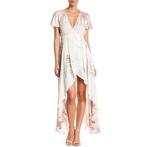 Aakaa Tie-dye wrap dress